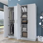Hanah Home Armario Blanco con Estanterías